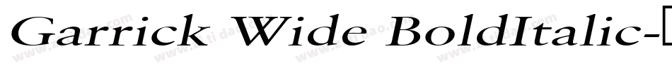 Garrick Wide BoldItalic字体转换